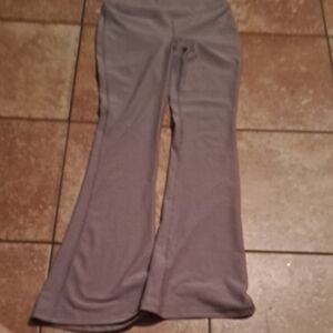 Yogalicious Brown Tan Flared Sweatpants with Wide Leg
